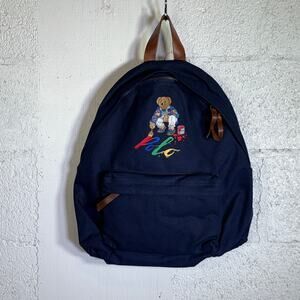 Polo Ralph Lauren Men's Polo Bear Canvas Backpack - blue $225